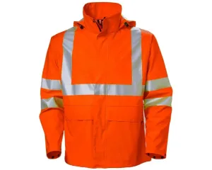Made to Turn Heads Own the Streets Helly Hansen Workwear - Men'S Alta Hi Vis Waterproof Rain Jacket Ansi