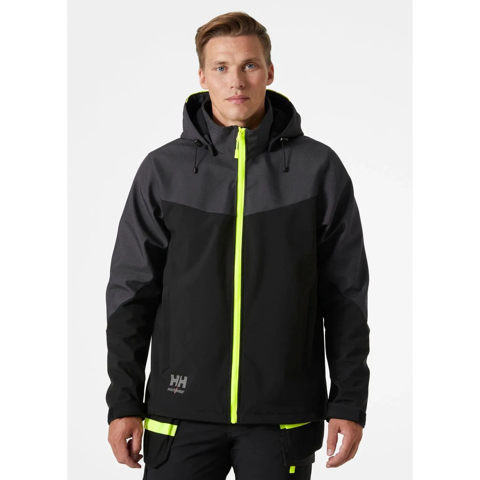 Fuel Your Fire Walk Tall Helly Hansen Workwear - Men'S Oxford Hooded Softshell Jacket