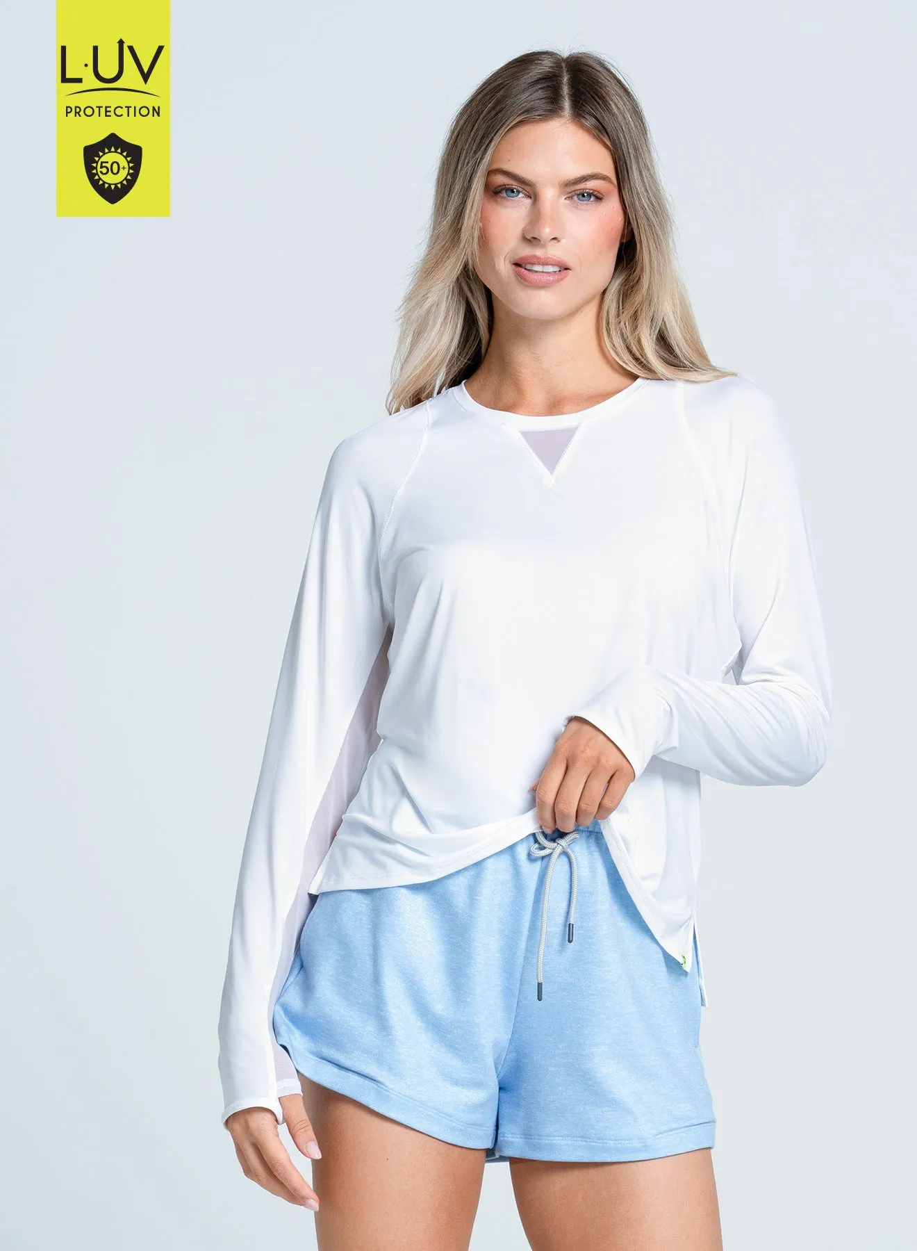 Independence Day Sale High Low Breezy Long Sleeve