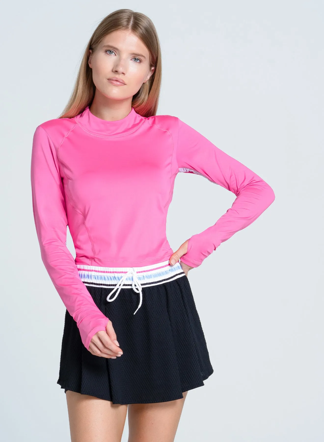 Command Attention High Waist Blue Streak Skirt-13.5"
