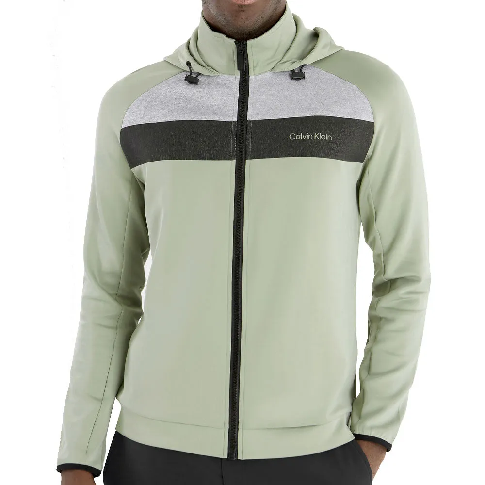 Calvin Klein Fracture Hooded Full Zip Jacket - Cameo Green Big Savings Unleash Your Power