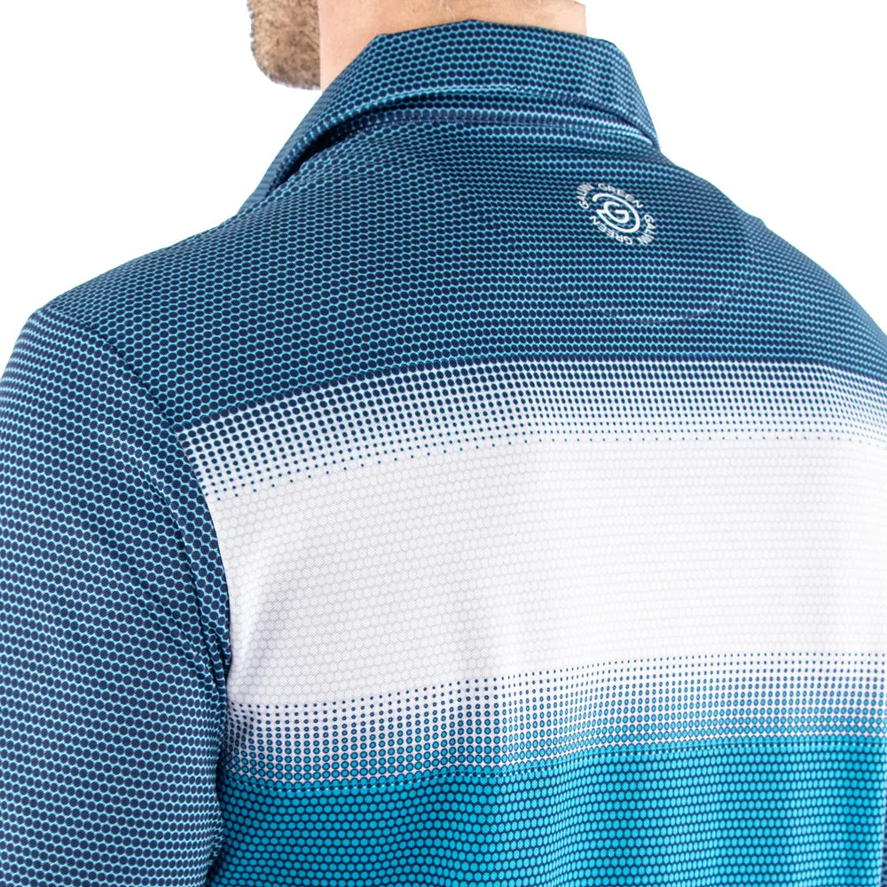 Galvin Green Mirca Ventil8  Polo Shirt - Aqua/White/Navy Power Every Step Push Beyond Limits