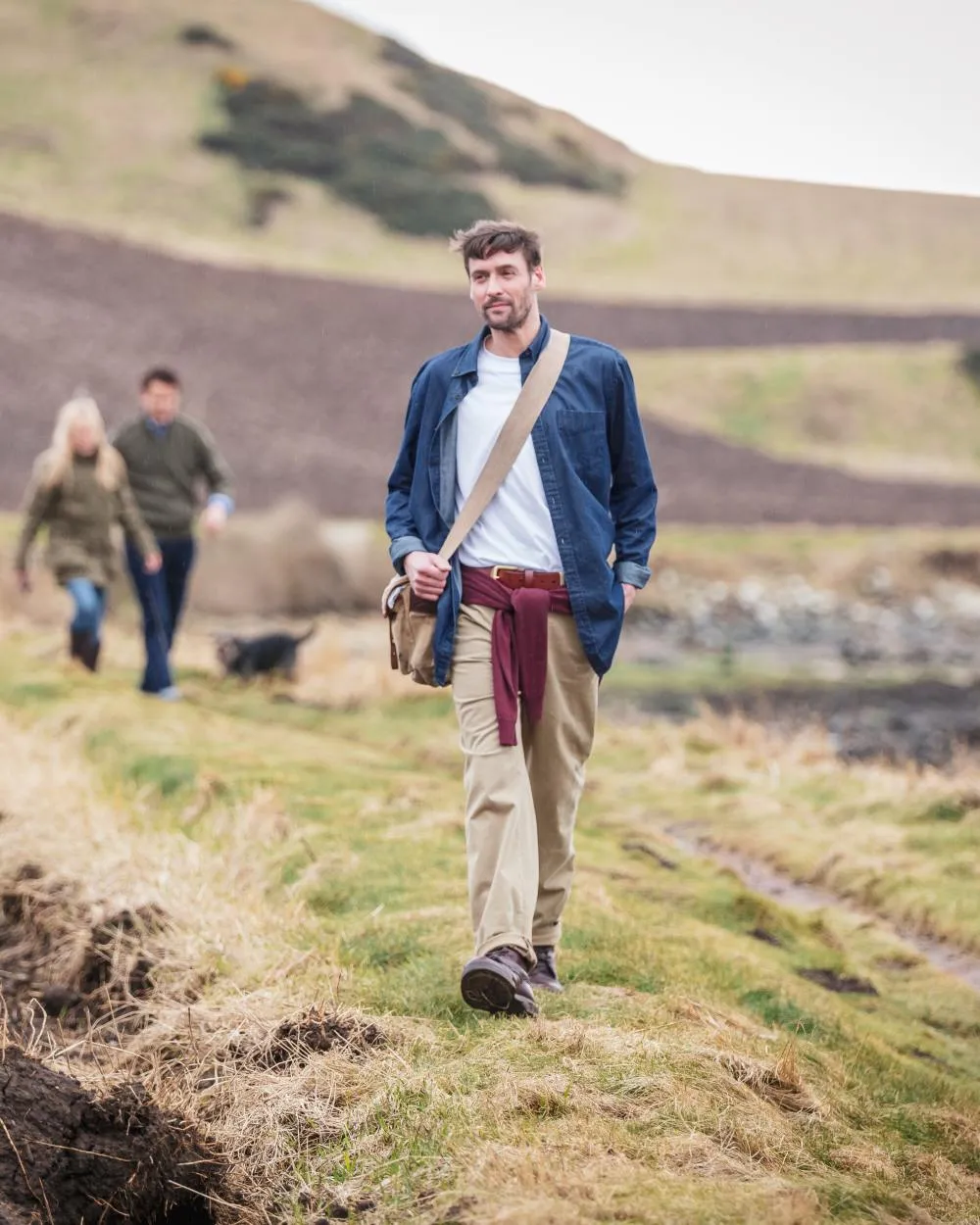 Hoggs of Fife Archerfield Denim Shirt Hoggs Polo Shirts