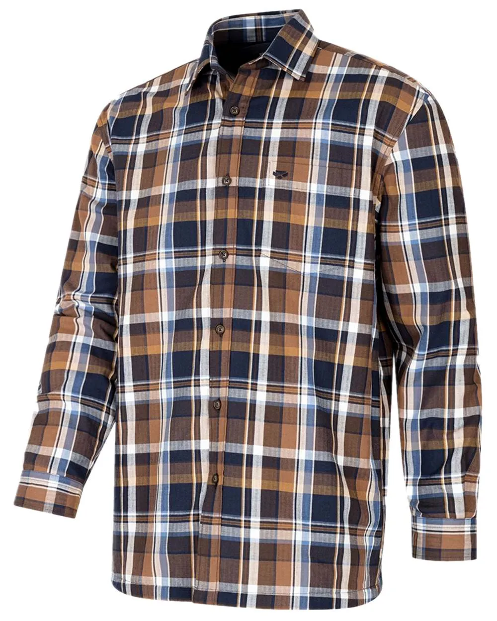 Hoggs of Fife Arran Micro Fleece Lined 100% Cotton Shirt Micro Fleece Check Shirts
