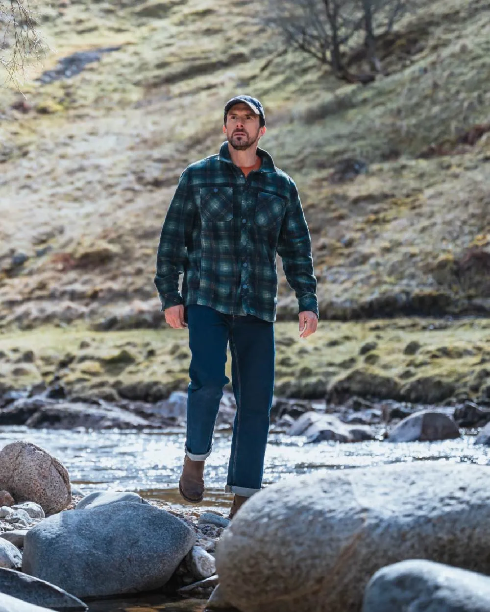 Hoggs of Fife Broxburn Fleece Shacket Shooting Check Shirts