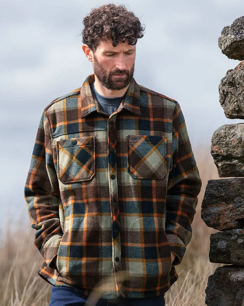Hoggs of Fife Brucefield Fleece Shacket Hoggs Polo Shirts