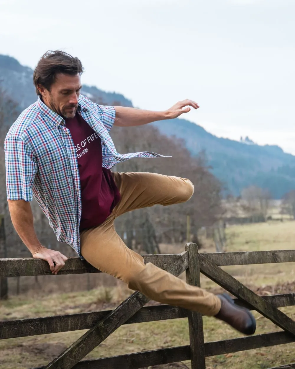 Hoggs of Fife Cairnie Comfort Stretch Cord Trousers Hoggs Wool Sweaters