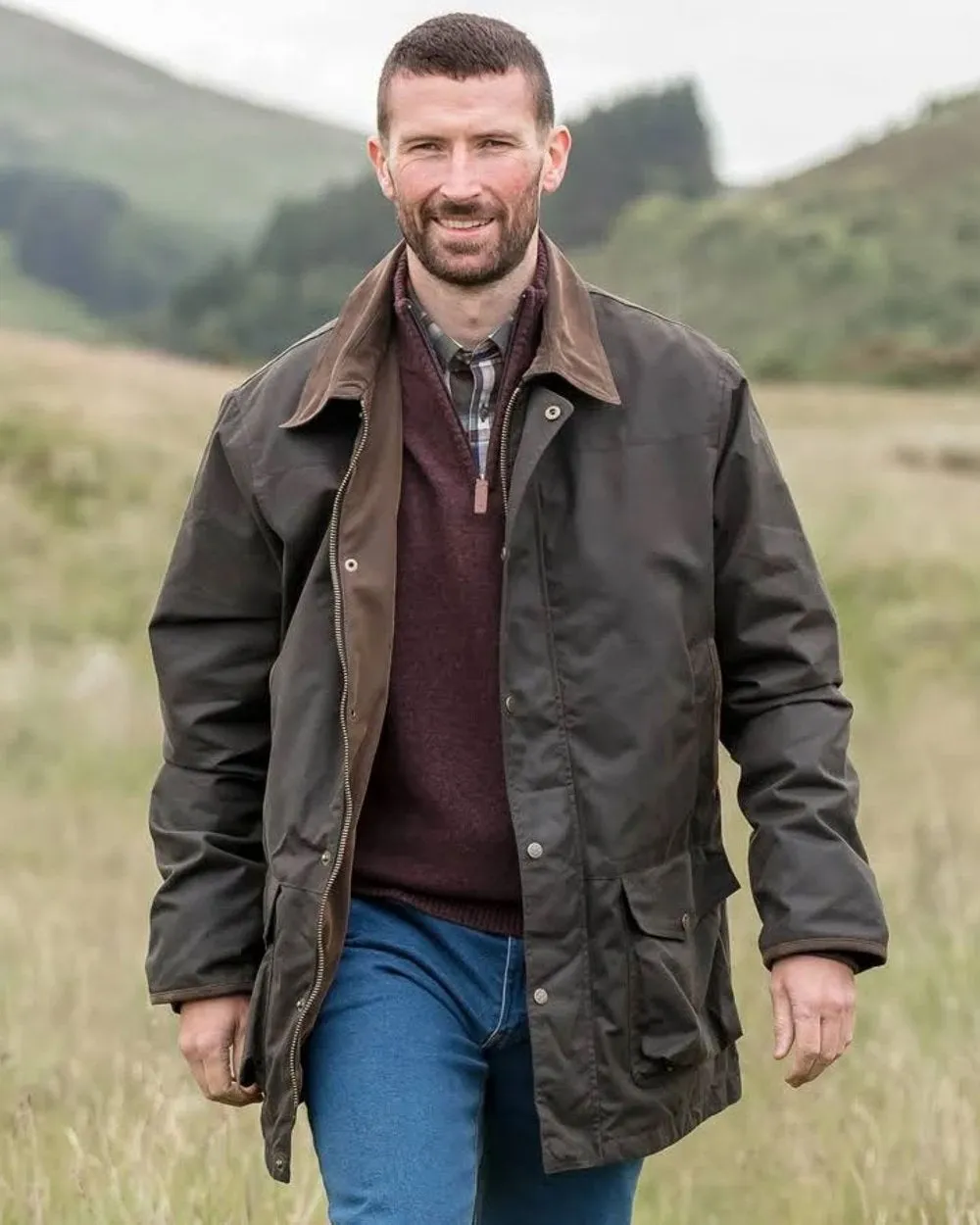 Hoggs of Fife Caledonia Waxed Jacket Men's Farming Jackets