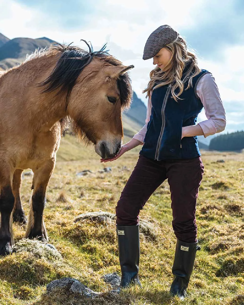 Hoggs of Fife Callie Twill Ladies Check Shirt Hoggs Polo Shirts