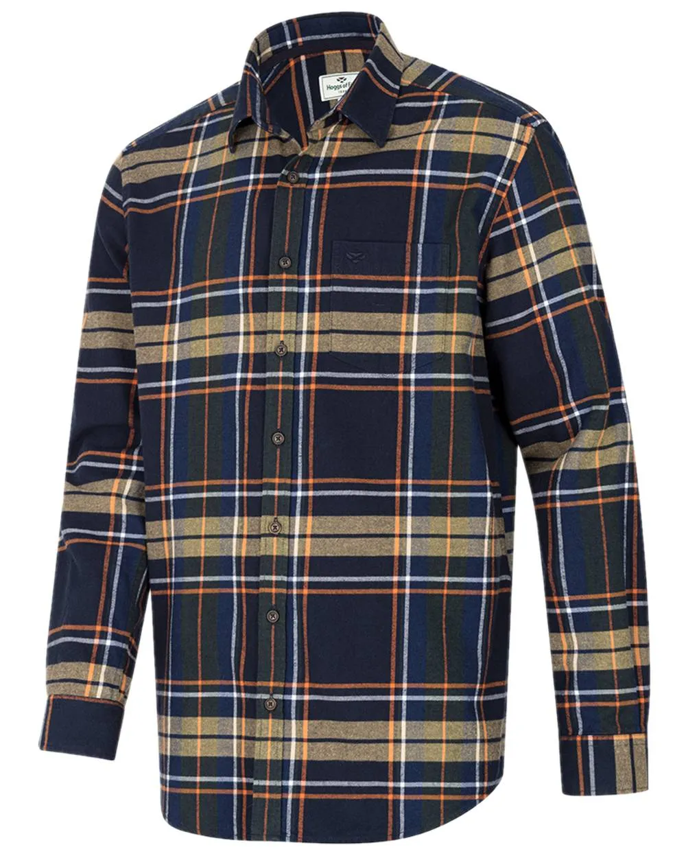 Hoggs of Fife Coll Cotton Twill Check Shirt Hoggs Long Sleeve Tops