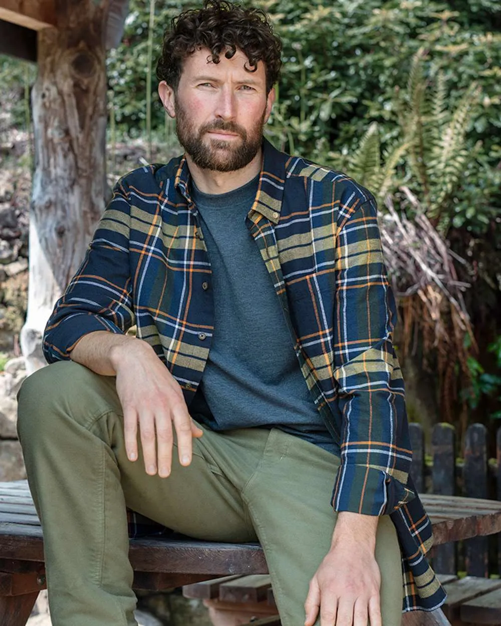 Hoggs of Fife Coll Cotton Twill Check Shirt Hoggs Polo Shirts