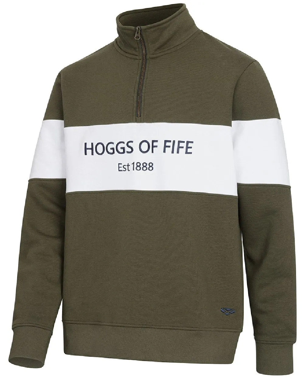 Hoggs of Fife Dumfries 1888 Mens Quarter Zip Sweatshirt Warm Sweatshirts for Men