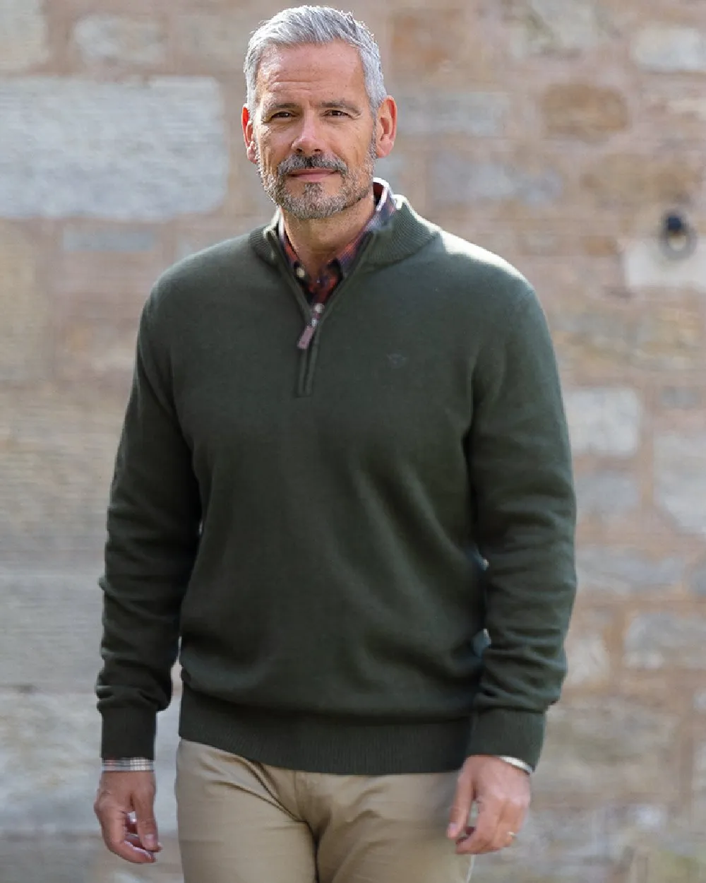 Hoggs of Fife Falkirk Quarter Zip Pullover Men's Knit Sweaters