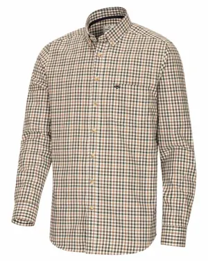 Hoggs of Fife Garvock Cotton Twill Herringbone Check Shirt Casual Check Button Shirts