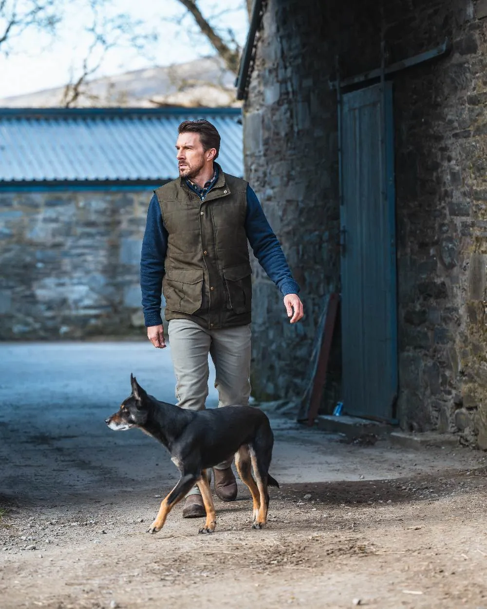 Hoggs of Fife Glenbervie Quilted Gilet Tartan Plaid Shirts Men
