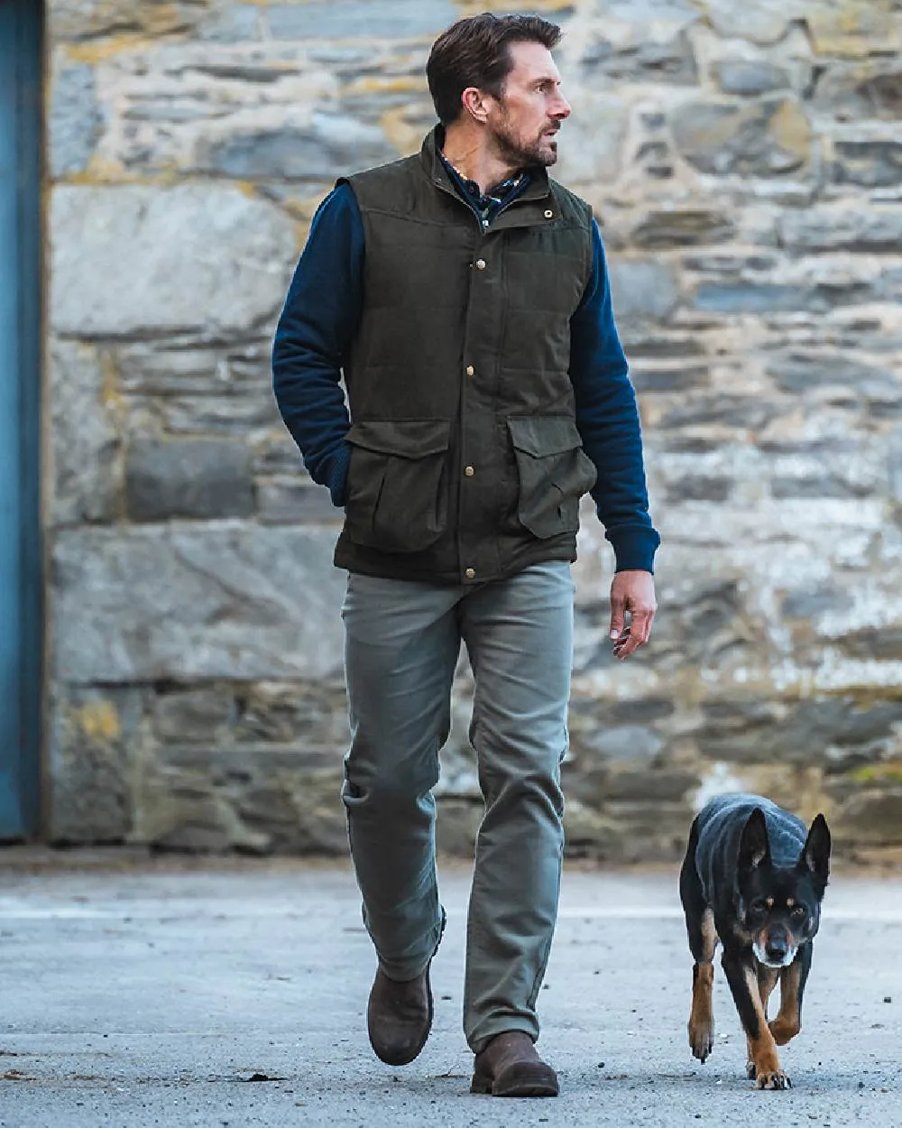 Hoggs of Fife Glenbervie Quilted Gilet Tartan Plaid Shirts Men