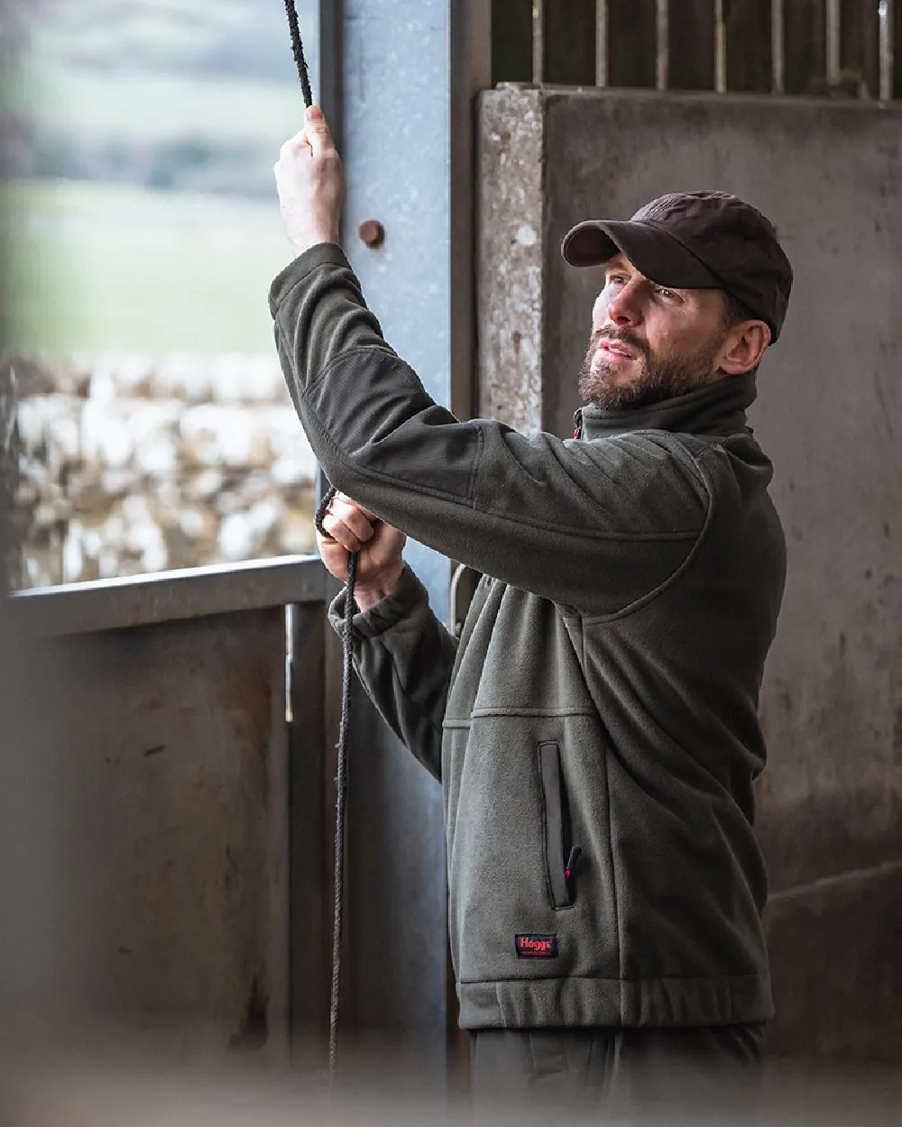 Hoggs of Fife Green King II 1/4 Zip Bonded Fleece Hoggs Fleece Pullover