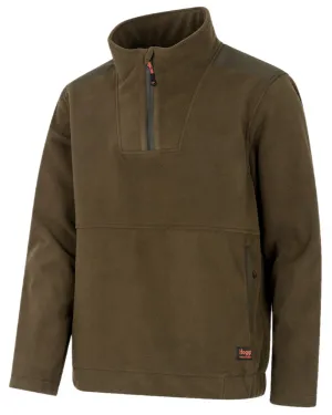 Hoggs of Fife Green King II 1/4 Zip Bonded Fleece Heavyweight Winter Shirts
