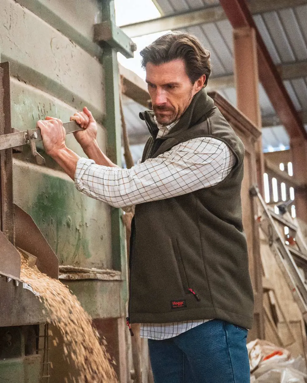 Hoggs of Fife Green King II Gilet Hoggs Fleece Pullover