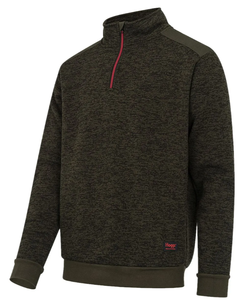 Hoggs of Fife Green King II Quarter Zip Knit Fleece Workwear Fleece Pullovers