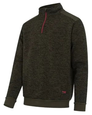 Hoggs of Fife Green King II Quarter Zip Knit Fleece Workwear Fleece Pullovers
