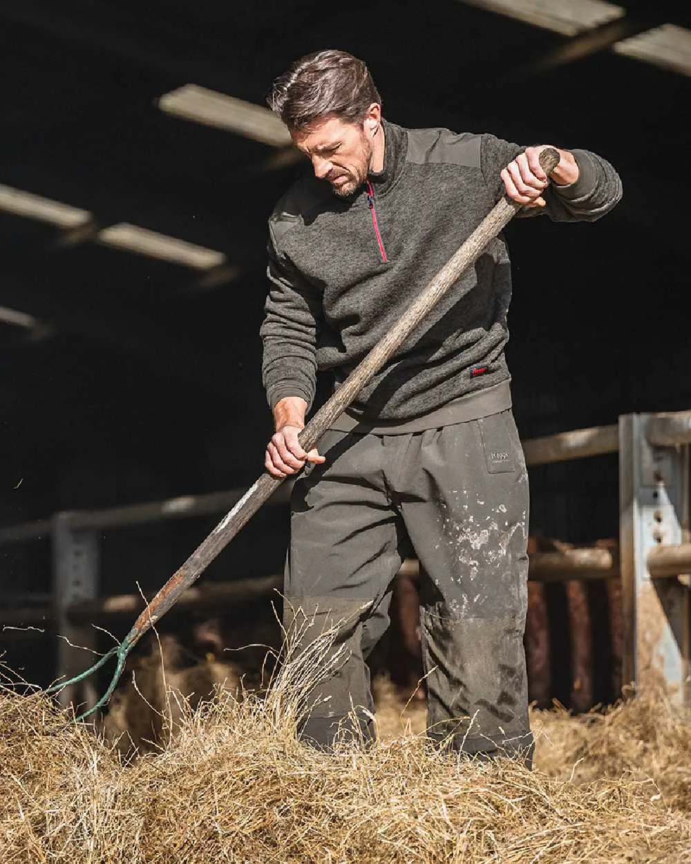 Hoggs of Fife Green King II Quarter Zip Knit Fleece Workwear Fleece Jackets