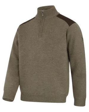 Hoggs of Fife Hebrides II Quarter Zip Windproof Pullover Zip Neck Wool Pullovers