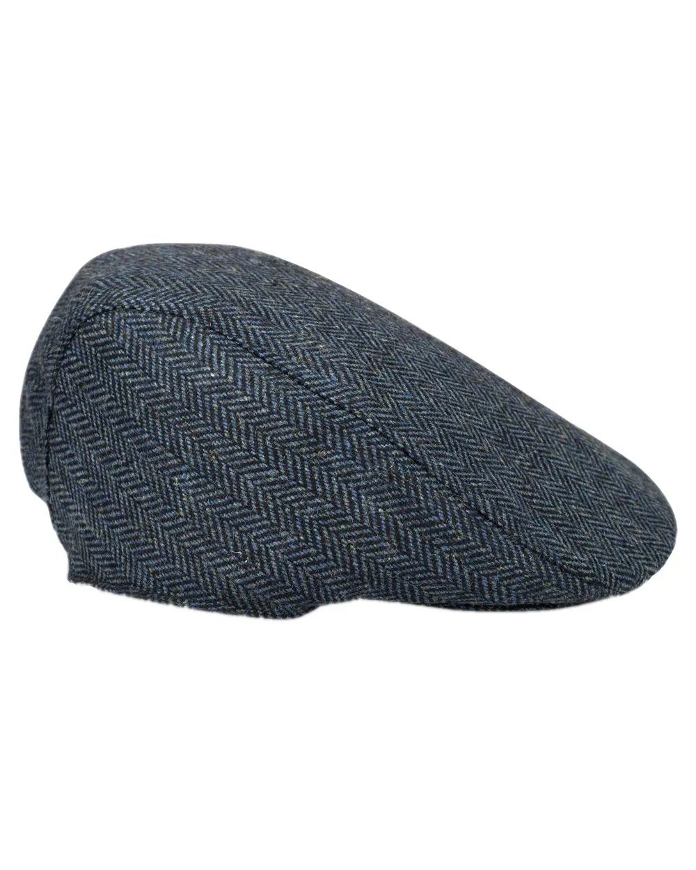 Hoggs of Fife Herringbone Waterproof Tweed Flat Cap English Country Headwear