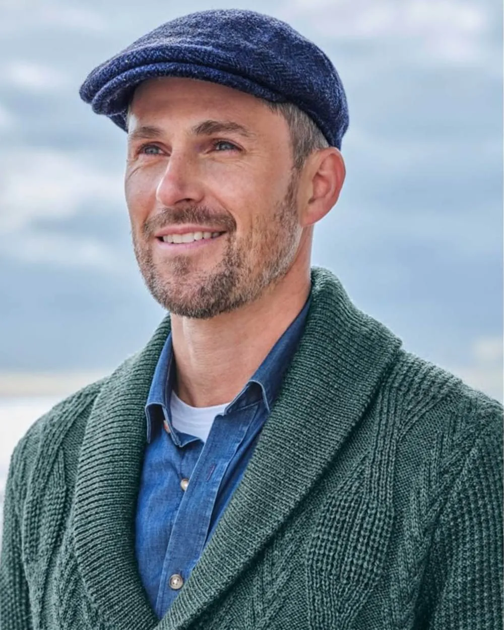 Hoggs of Fife Herringbone Waterproof Tweed Flat Cap Hoggs of Fife Hats