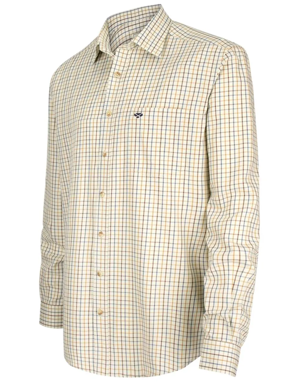 Hoggs of Fife Inverness Pure Cotton Tattersall Shirt Hoggs Long Sleeve Tops
