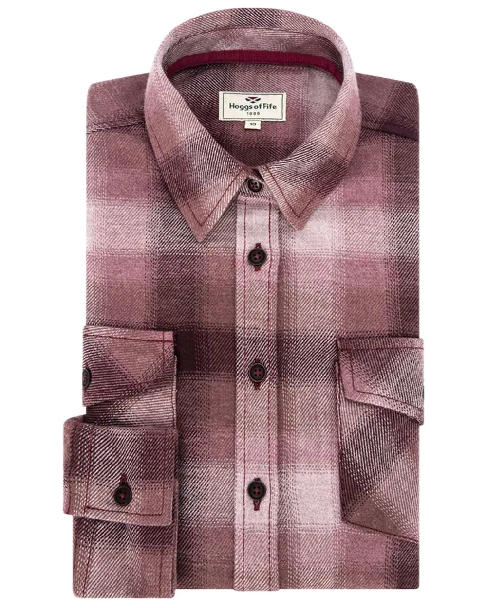 Hoggs of Fife Isla Flannel Check Shirt Hoggs Polo Shirts