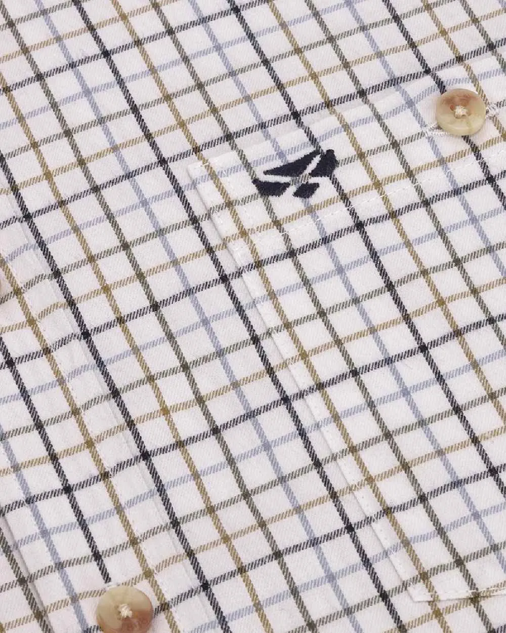 Hoggs of Fife Kessock Tattersall Short Sleeved Shirt Men's Check Pattern Shirts