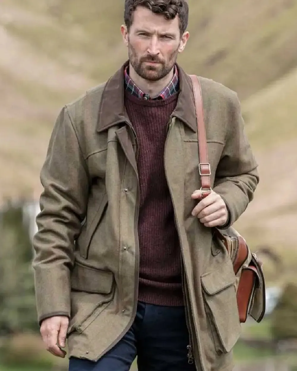 Hoggs of Fife Kinloch Technical Tweed Field Coat Men's Tweed Coats