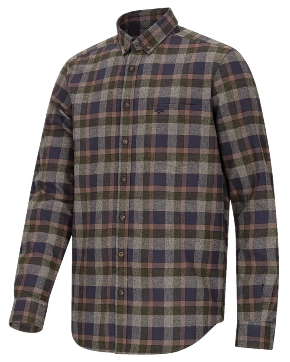 Hoggs of Fife Kirkwall Brushed Flannel Check Shirt Hoggs Long Sleeve Tops