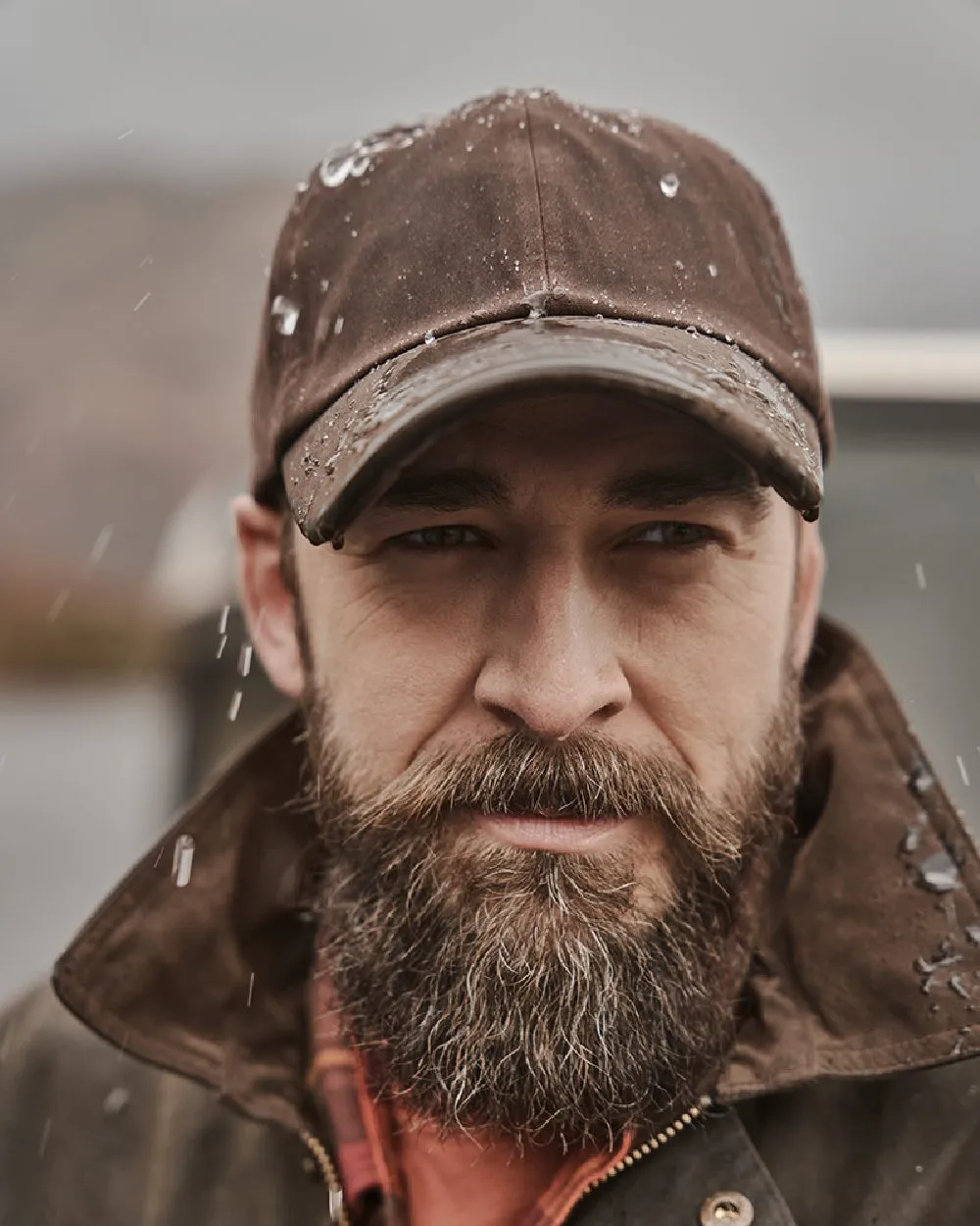 Hoggs of Fife Leather Peak Waxed Baseball Cap Baseball Caps for Men