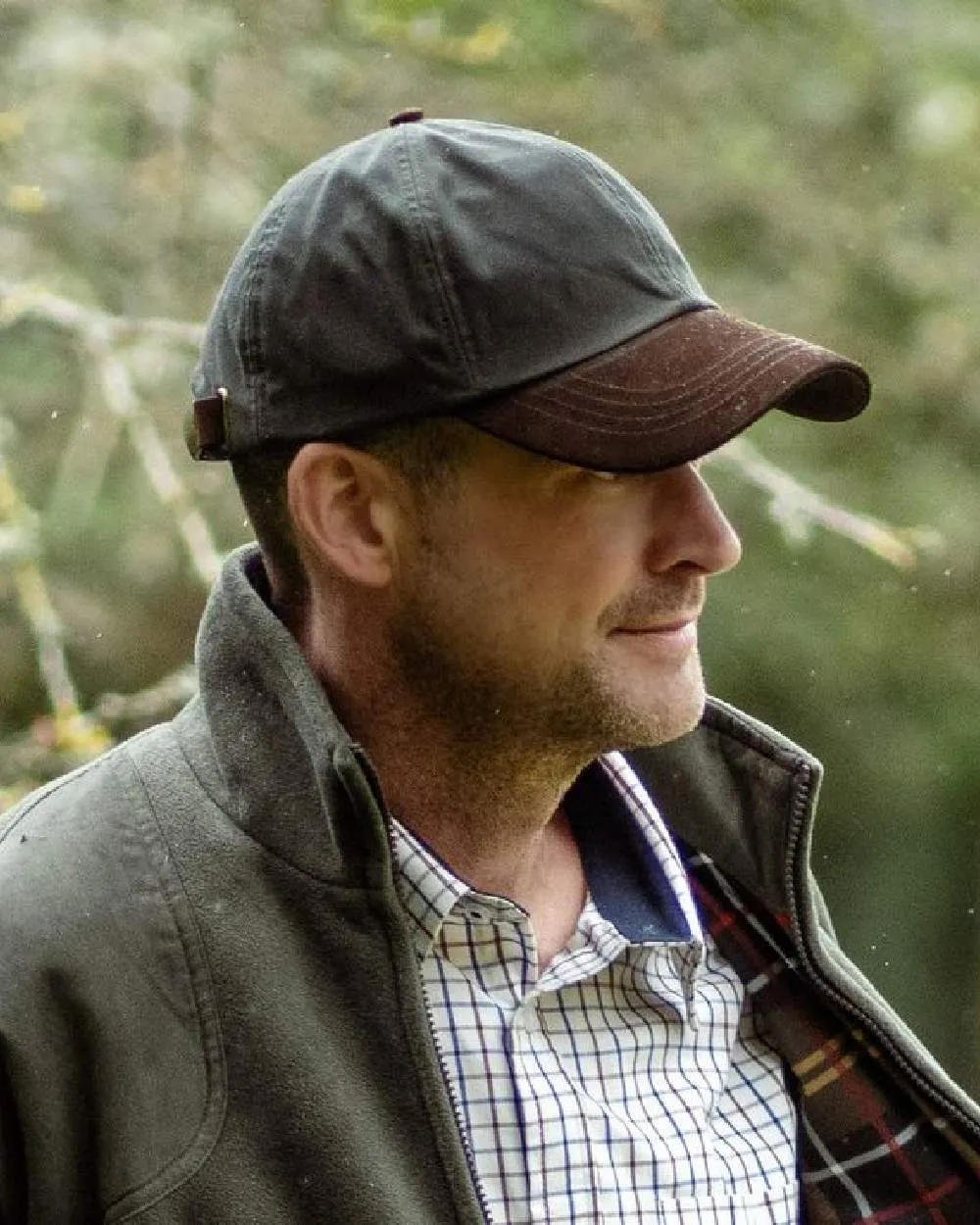 Hoggs of Fife Leather Peak Waxed Baseball Cap Farming Sun Protection Hats