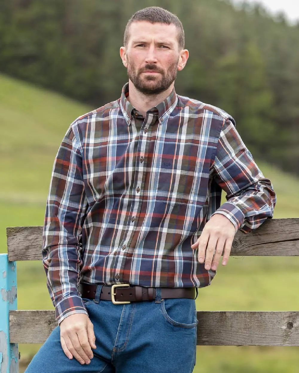 Hoggs of Fife Luthrie Plaid Shirt Hoggs Polo Shirts