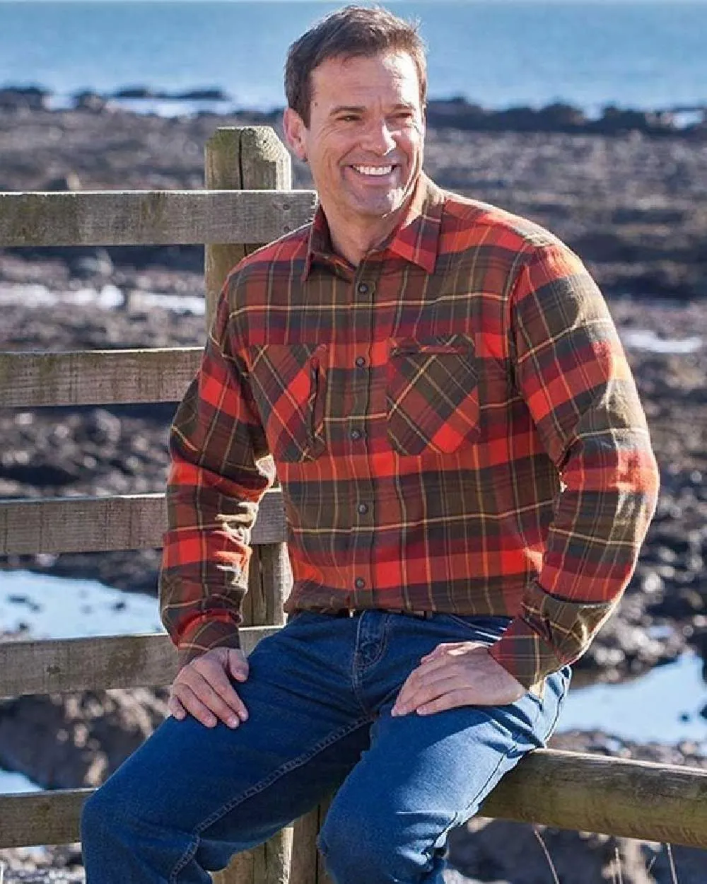 Hoggs of Fife Luxury Cotton Hunting Shirt Hoggs Polo Shirts