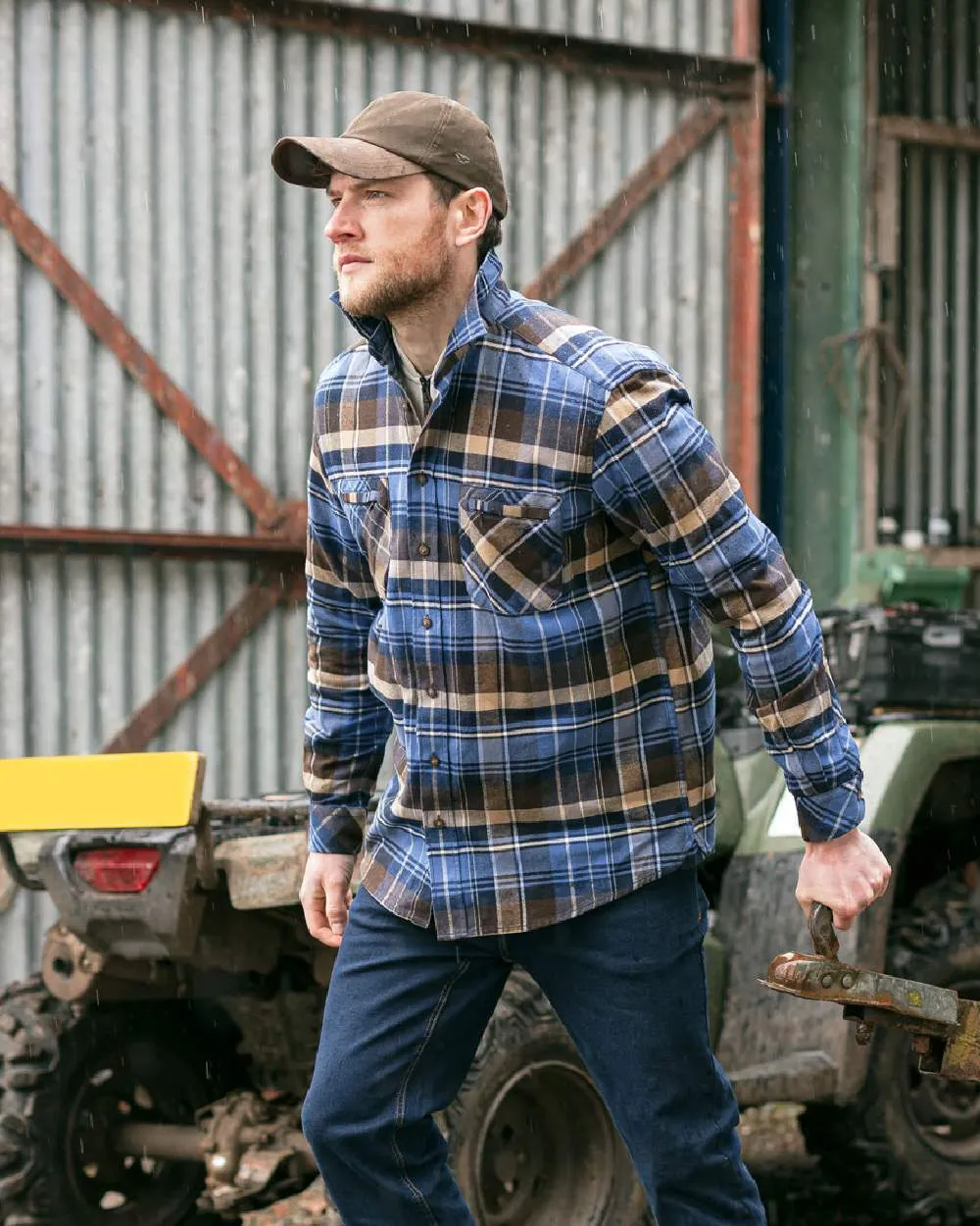 Hoggs of Fife Luxury Cotton Hunting Shirt Hoggs Polo Shirts