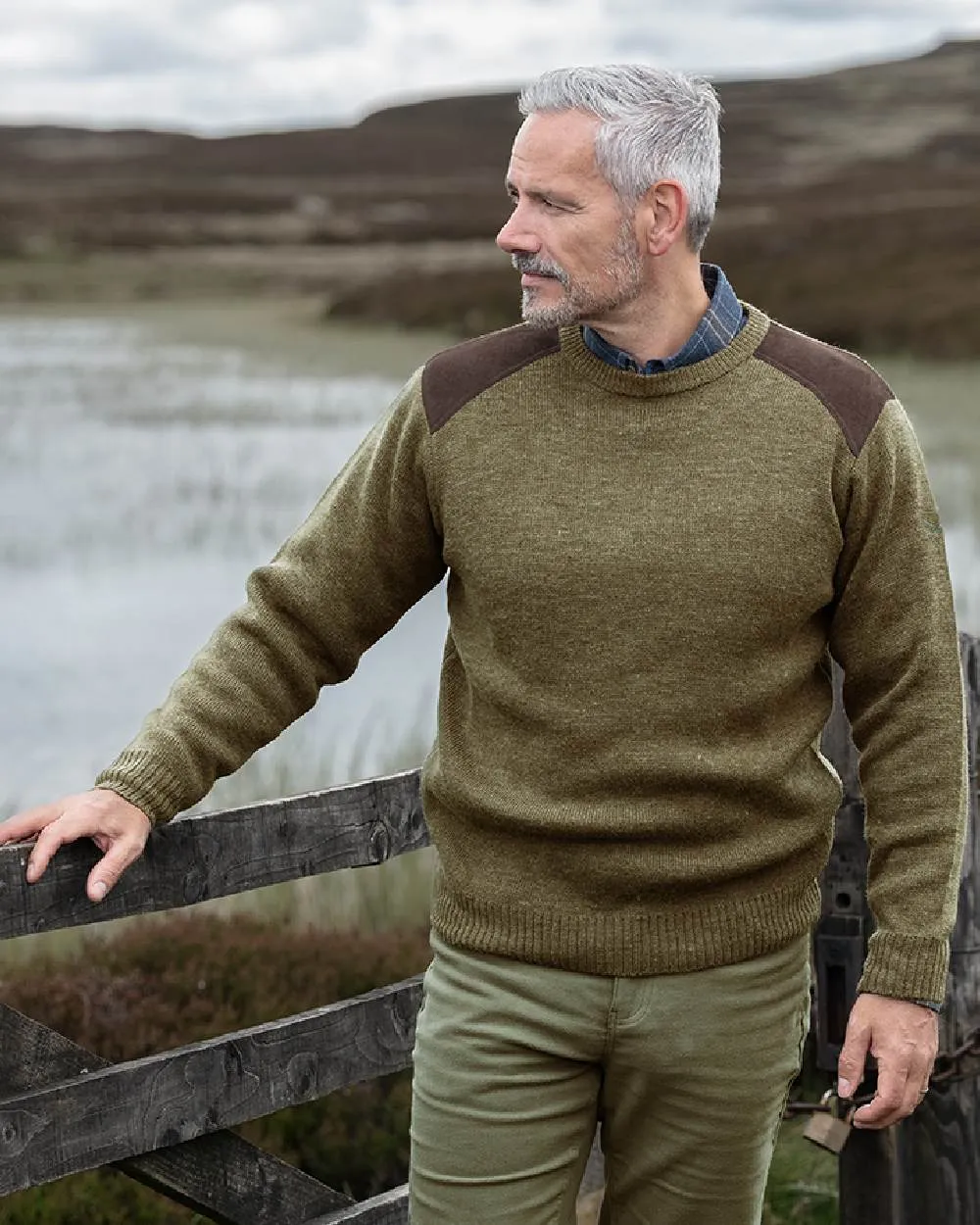 Hoggs of Fife Melrose II Crew Pullover Men's Knit Sweaters