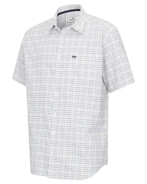 Hoggs of Fife Mens Callum Short Sleeve Tattersall Shirt Farm Duty Flannel Shirts