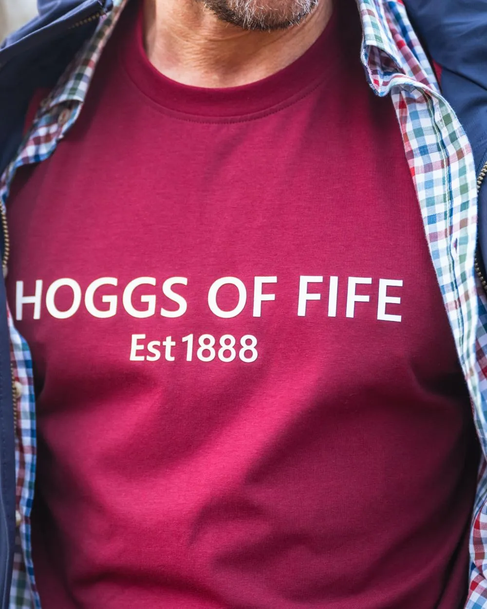 Hoggs of Fife Mens Canonbie Printed T-Shirt Cotton Farming Shirts
