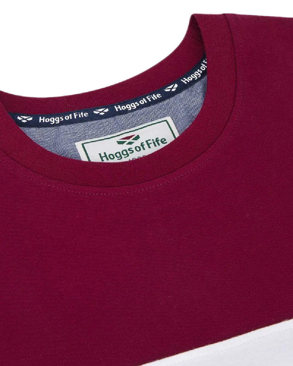 Hoggs of Fife Mens Dalbeattie Colour Block T-Shirt Cotton Farming Shirts