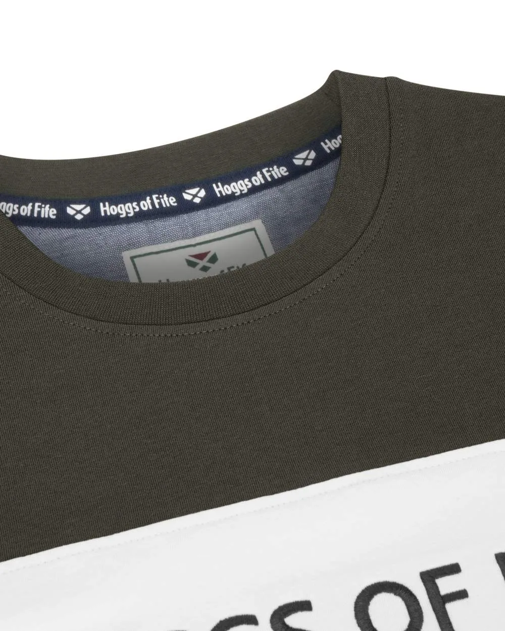 Hoggs of Fife Mens Dalbeattie Colour Block T-Shirt Cotton Farming Shirts