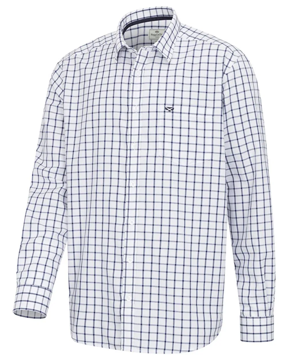 Hoggs of Fife Mens Fernie Bamboo Shirt Casual Check Button Shirts