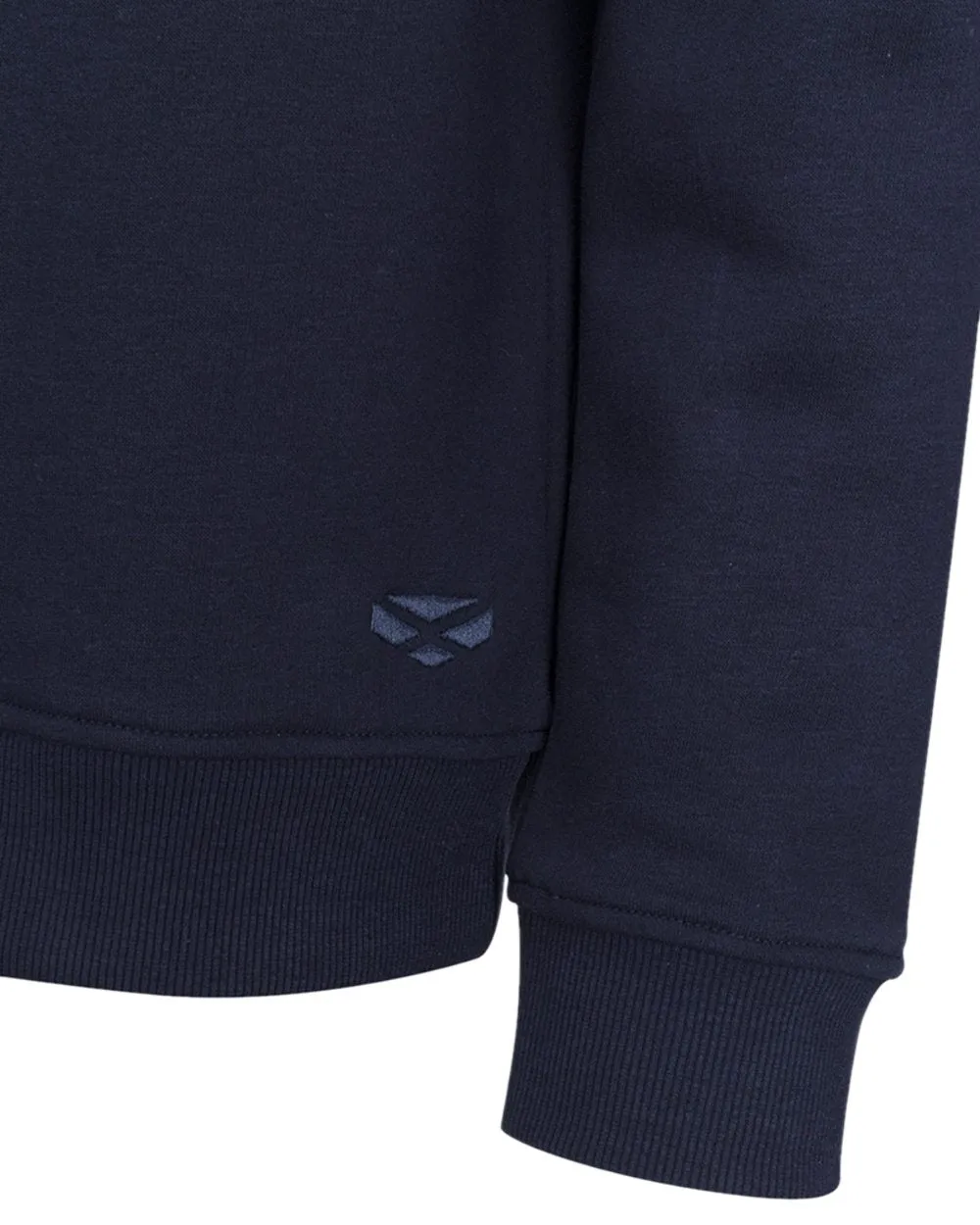 Hoggs of Fife Mens Galloway 1888 Plain Quarter Zip Sweatshirt Warm Sweatshirts for Men