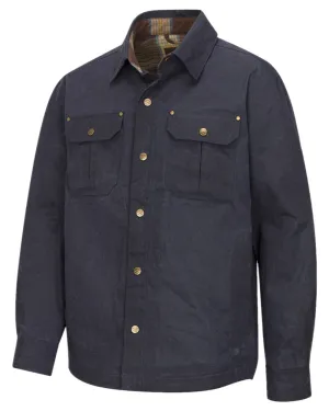 Hoggs of Fife Mens Huntly Waxed Canvas Utility Overshirt Waxed Cotton Shell Jackets