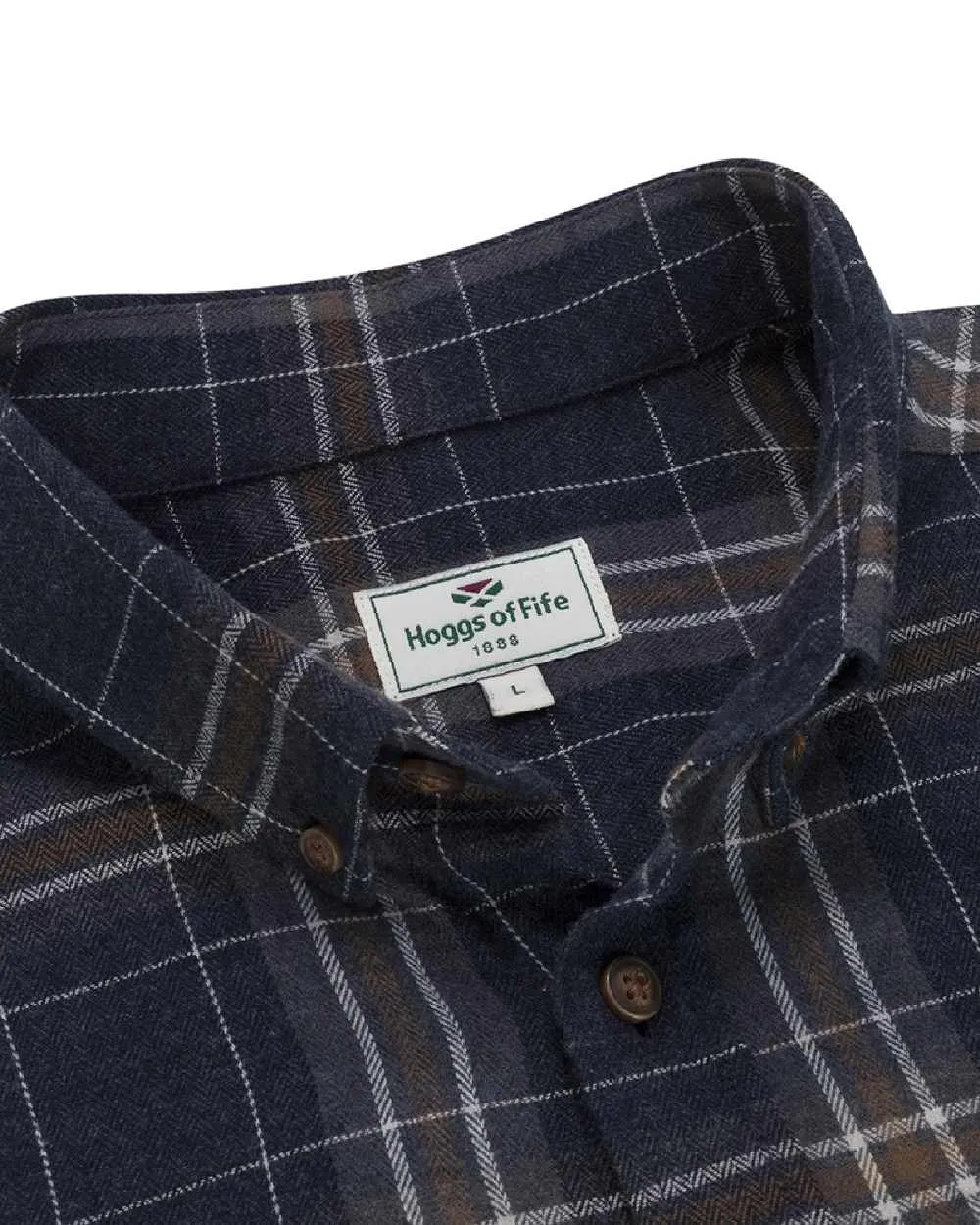 Hoggs of Fife Pitlessie Button Down Flannel Shirt Workwear Button Shirts