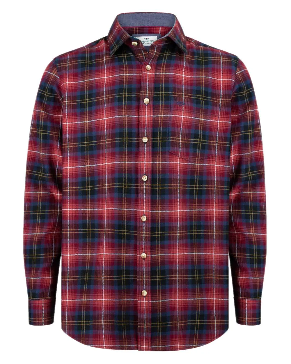 Hoggs of Fife Pitmedden Flannel Check Shirt Hoggs Long Sleeve Tops