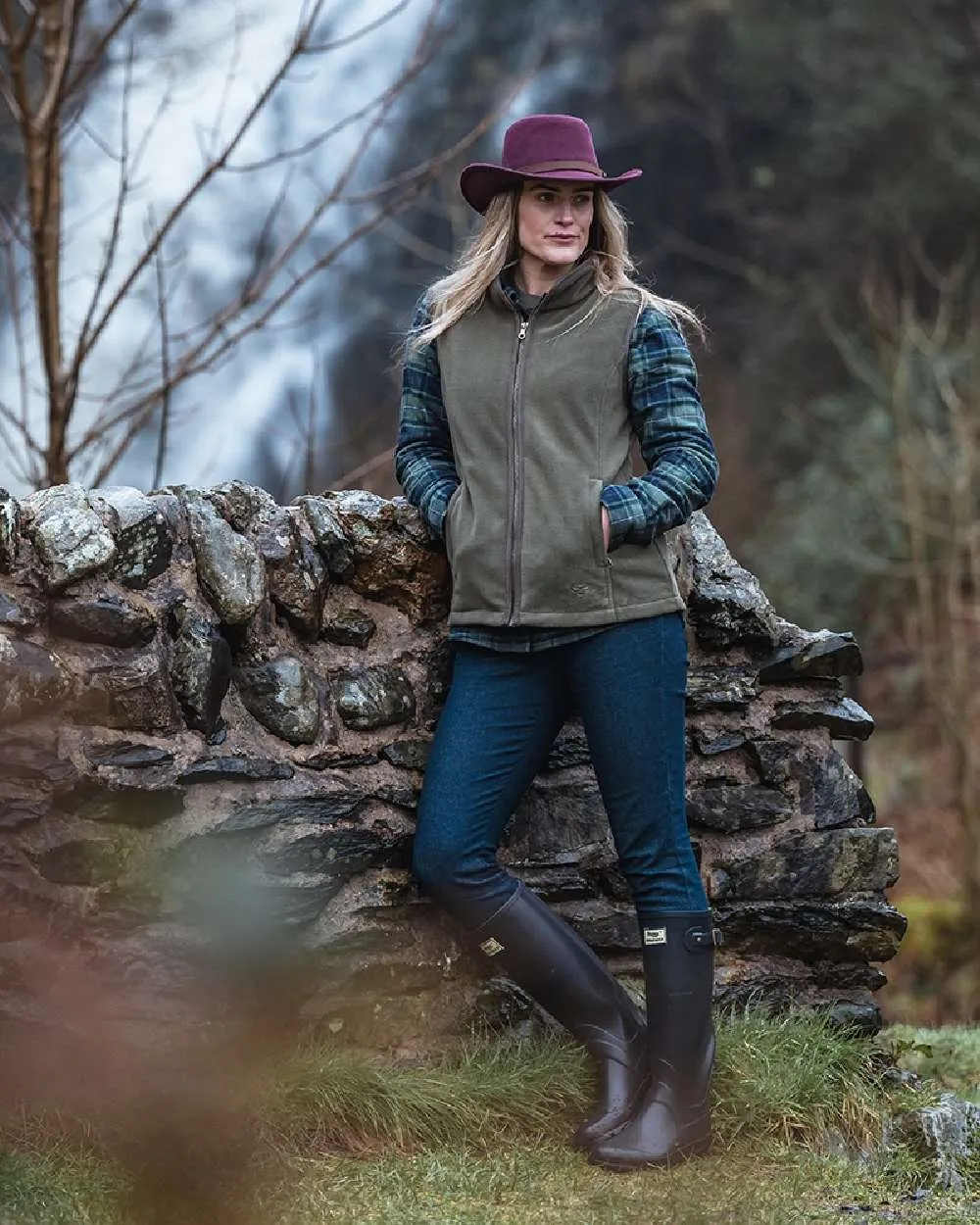 Hoggs of Fife Stenton Ladies Fleece Gilet Hoggs Fleece Pullover